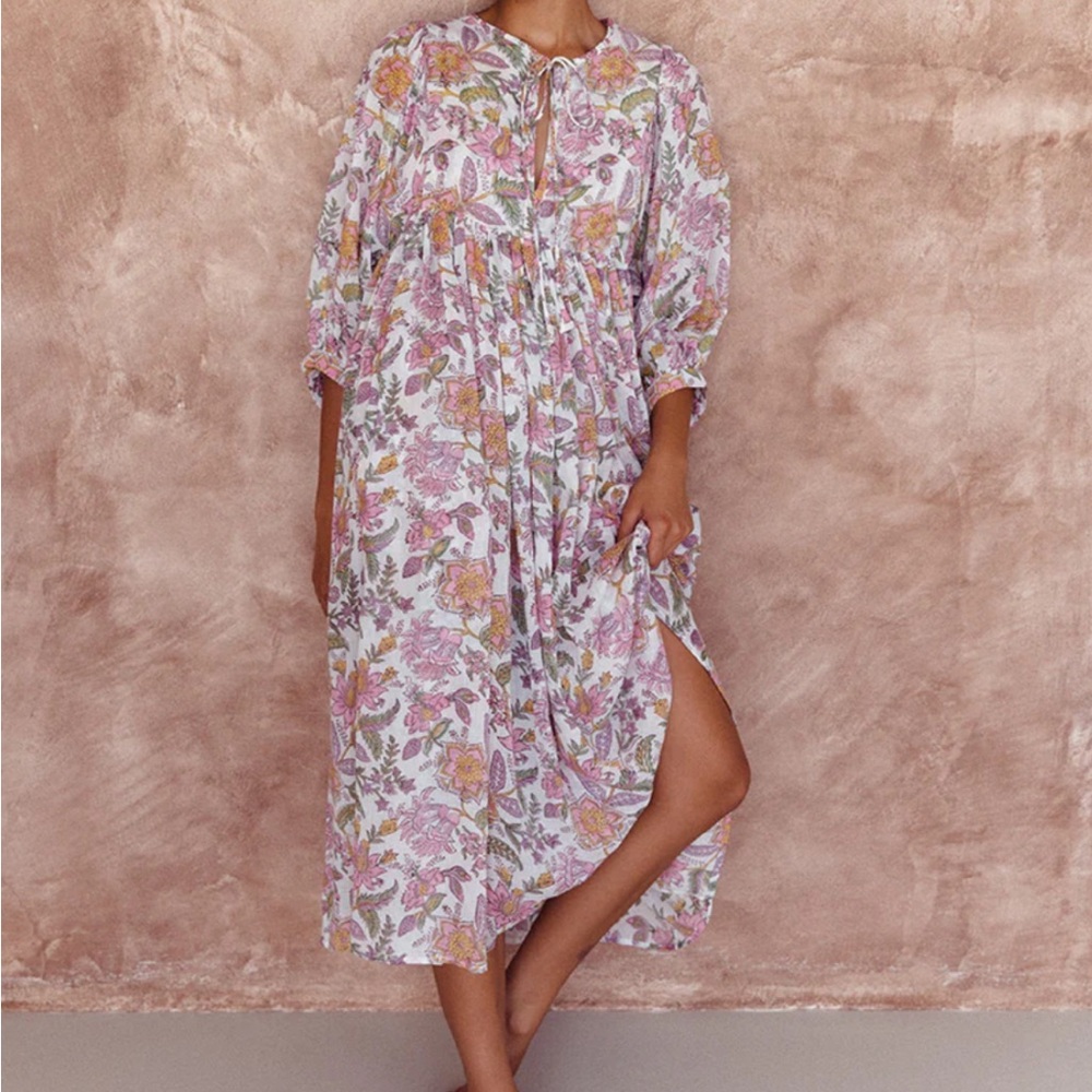 Kyra Dress -Fuchsia Bloom